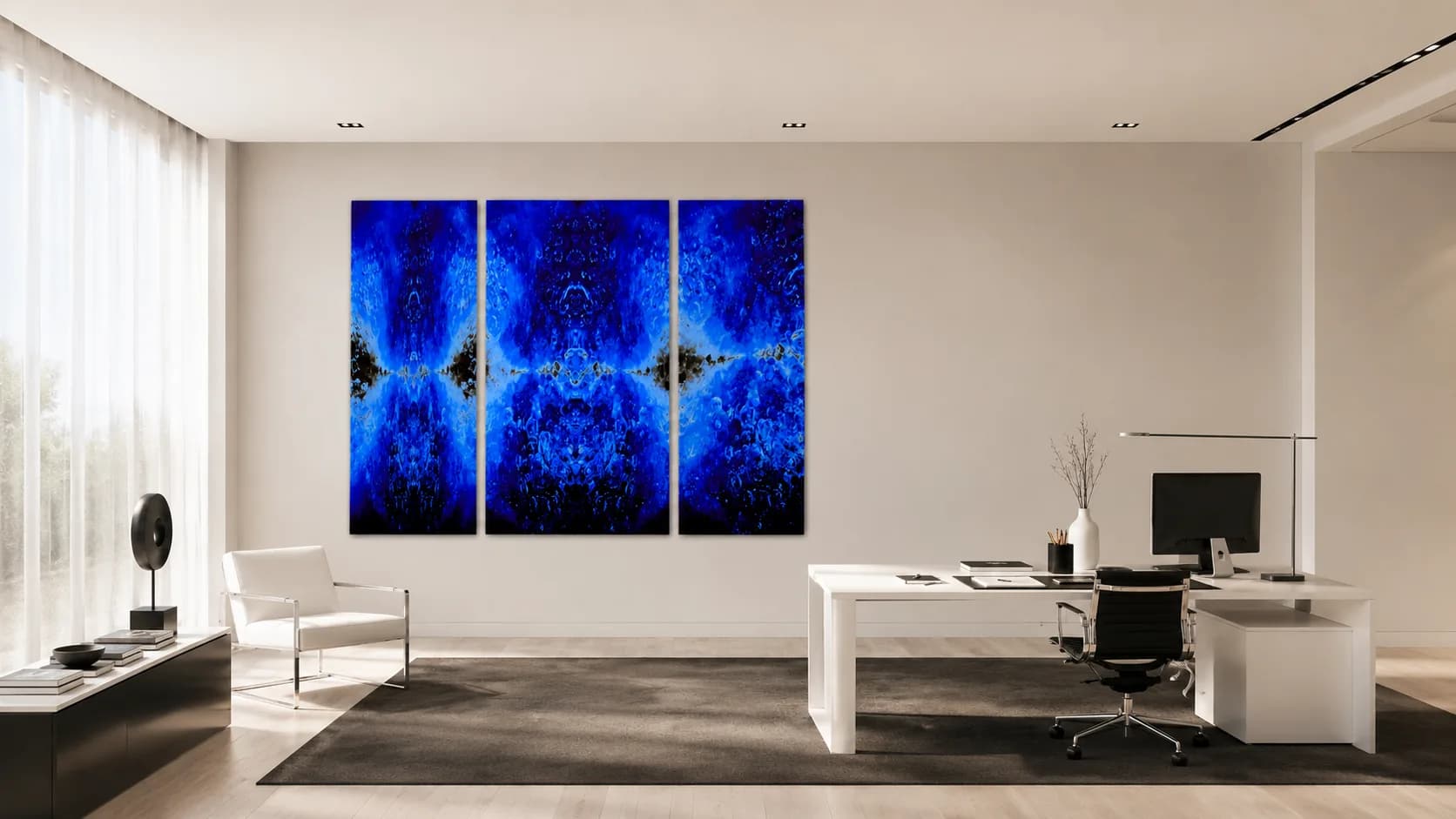 Reininga Art Breath under Pressure triptych Office