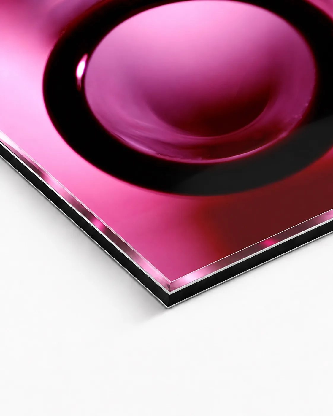 Inner Aperture, corner of the acrylic print
