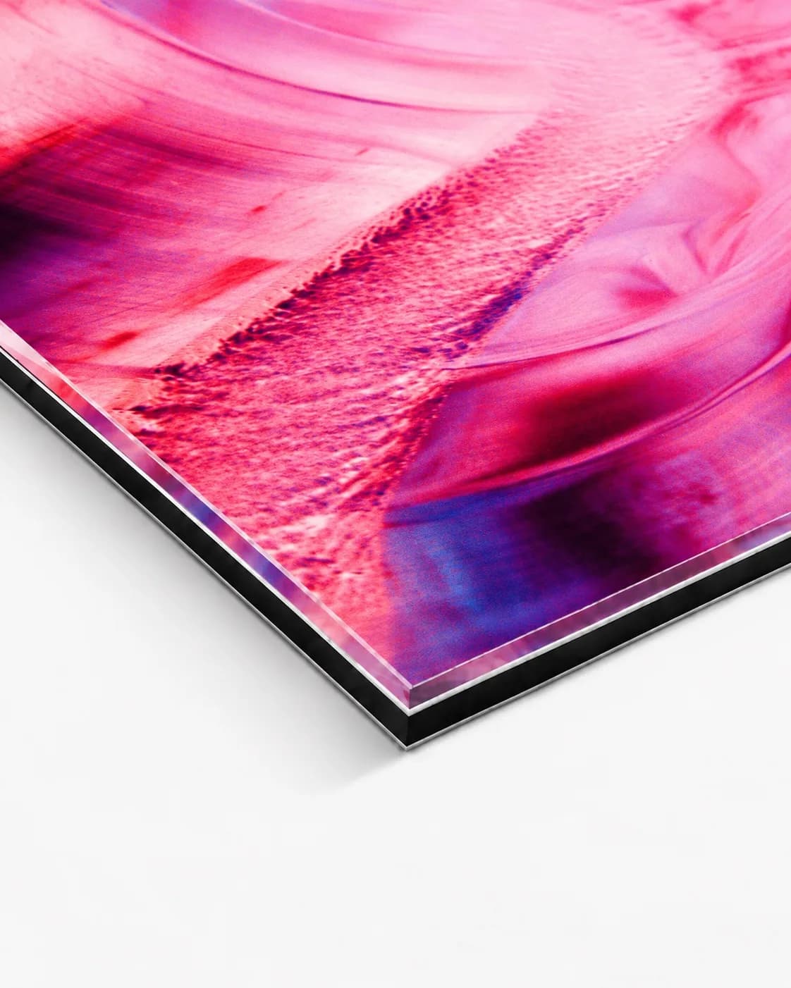 Left Pulse Right Pulse, corner of the acrylic print