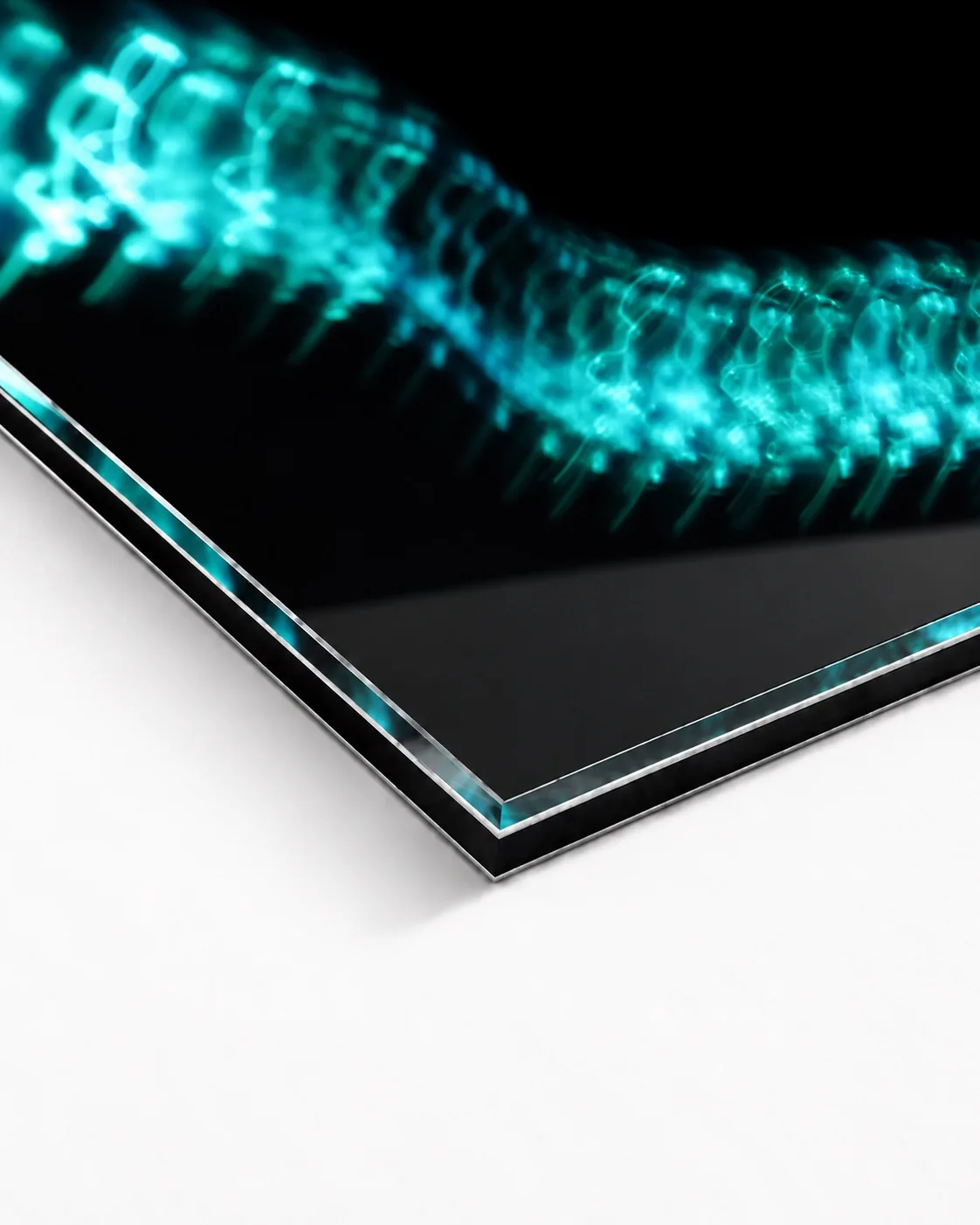 Ribbon of Voltage, corner of the acrylic print